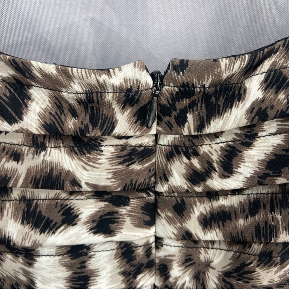 Adrianna Papell Sleeveless Jersey Leopard Print Pleated Sheath Dress Size 4 NWT - Picture 8 of 9